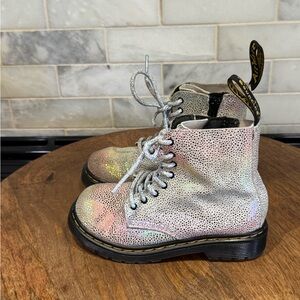 Dr. Martens 1460 Pascal Iridescent Toddler Kids Lace Up Boots